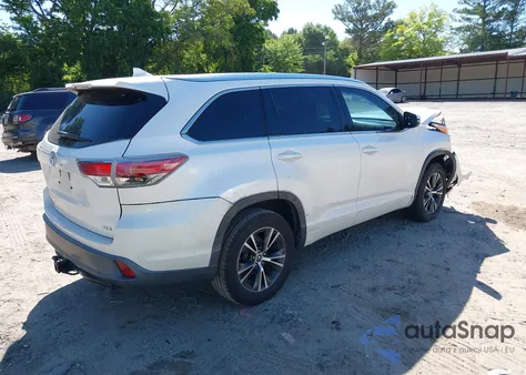 2016 Toyota Highlander Xle V6 z USA, uszkodzony, nr VIN 5TDKKRFH4GS132237
